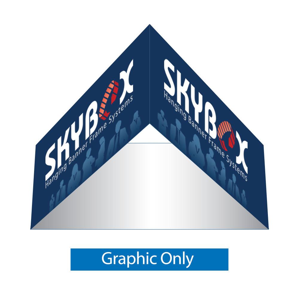 8ft Hanging Banner Triangle — Graphic Only / Single Sided with White Back Fabric